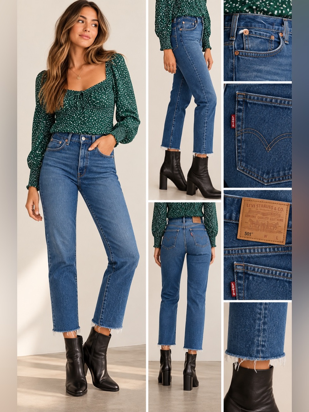 Levi's Premium Denim 501 Crop Jeans 36200-0127 (W25 L26)